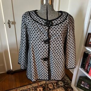 Chic Black and White Women's Jacket